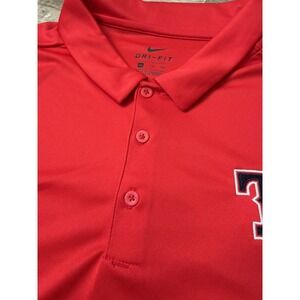 NEW Nike MLB Texas Rangers DriFit Polo Shirt Men XXL NWT red